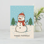 Fun Snowman Niedlich Weihnachten (Stehend Vorderseite)