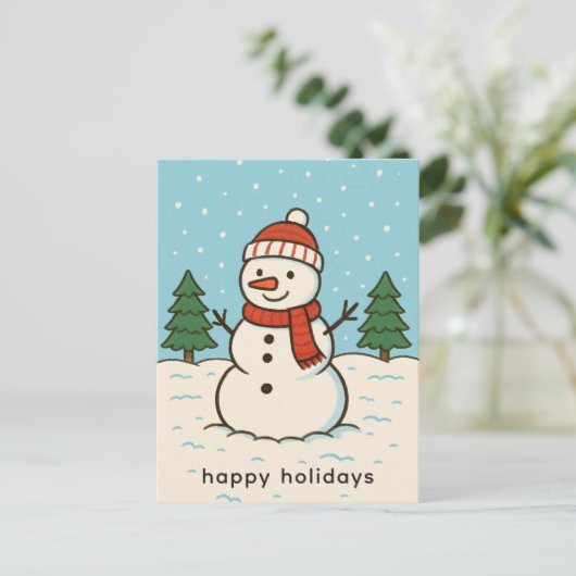 Fun Snowman Niedlich Weihnachten (Stehend Vorderseite)