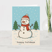 Fun Snowman Niedlich Weihnachten Karte (Vorderseite)
