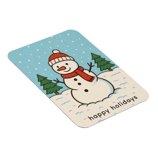 Fun Snowman Niedlich Weihnachten Magnet (Rechte Seite)