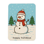 Fun Snowman Niedlich Weihnachten Magnet (Vertikal)