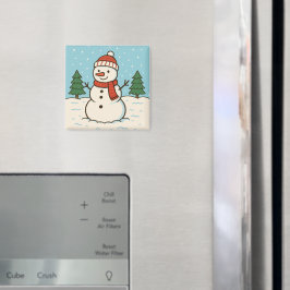 Fun Snowman Niedlich Weihnachten Magnet