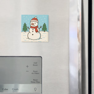 Fun Snowman Niedlich Weihnachten Magnet