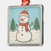 Fun Snowman Niedlich Weihnachten Ornament Aus Metall (Links)