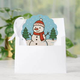 Fun Snowman Niedlich Weihnachten Ornament Karte
