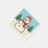 Fun Snowman Niedlich Weihnachten Serviette (Ecke)