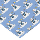 Fun Snowman Pattern. Kurzer Tischläufer (Ecke)