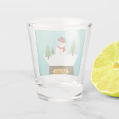 FUN! Snowman Shot Glass - Personalisiert - Name hi Schnapsglas (Rückseite)