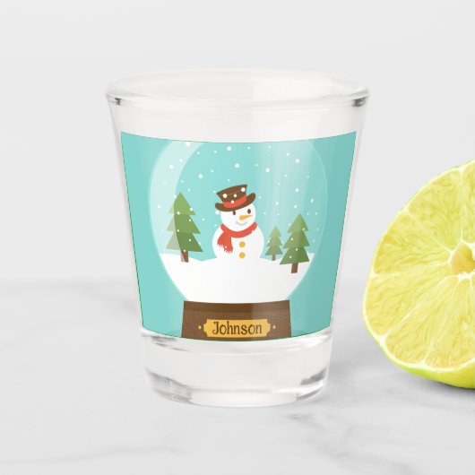 FUN! Snowman Shot Glass - Personalisiert - Name hi Schnapsglas (Vorderseite)
