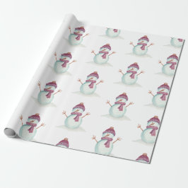 Fun Snowman Weihnachten Geschenkpapier
