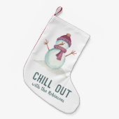 Fun Snowman Weihnachten Kleiner Weihnachtsstrumpf (Vorderansicht (hängend))