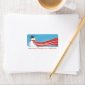 Fun Snowman Weihnachtsadresse Adressaufkleber (Insitu)