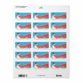 Fun Snowman Weihnachtsadresse Adressaufkleber (Vorne)