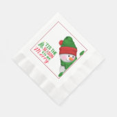 Fun Snowman Weihnachtsbuch Napkin Serviette (Ecke)