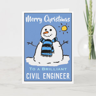 Fun Snowman Weihnachtskarte für einen Zivilen Inge Feiertagskarte