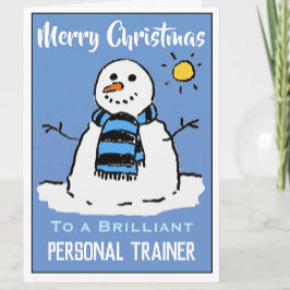 Fun Snowman Weihnachtskarte für Personal Trainer Feiertagskarte