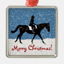 Fun snowy equestrian horse Christmas