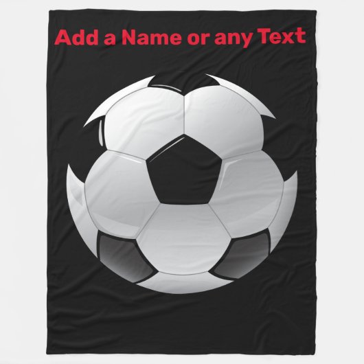 Fun Soccer Ball Fleece Throw Blanket (Vorderseite)