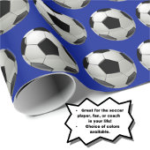 Fun Soccer Ball Muster auf blauem Wrapping Paper Geschenkpapier