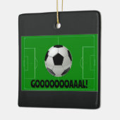 Fun Soccer Ball und Pitch GOAL! (Fußball) Keramikornament (Links)