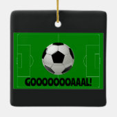 Fun Soccer Ball und Pitch GOAL! (Fußball) Keramikornament (Rückseite)
