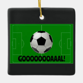 Fun Soccer Ball und Pitch GOAL! (Fußball) Keramikornament