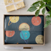 Fun Solar System Planets Muster für Kids Blue Tis Seidenpapier (Geschenk)