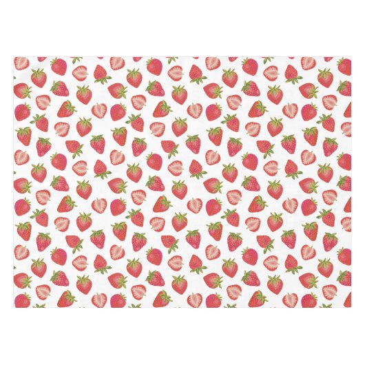 Fun Sommer Erdbeermuster Tischdecke (Vorderseite (Horizontal))