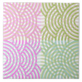 Fun Sommer Farbkreise Muster Fliese (Vorderseite)