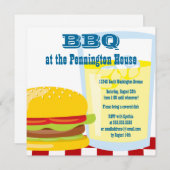 Fun Sommer GRILLEN (Grill) Grill Party Einladung (Vorne/Hinten)