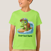 Fun Sommerschildkröte fügen Text unisex T-Shirt (Vorderseite)