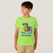 Fun Sommerschildkröte fügen Text unisex T-Shirt (Vorne ganz)