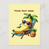 Fun Sommerzeit individualisierbare Strandschwanzba Postkarte (Vorderseite)