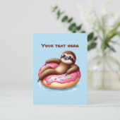 Fun Sommerzeit individualisierbare Strandschwüte Postkarte (Stehend Vorderseite)