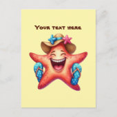 Fun Sommerzeit individuell anpassbarer Strandstar Postkarte (Vorderseite)