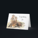 Fun Son "Erwachsen nicht" Niedliche Siegel Karte<br><div class="desc">Fun Son Birthday "Don't Grow Now" Niedliche Siegel</div>