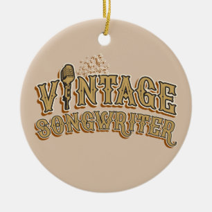 Fun Songwriter Lyricist Novelty Typografy Keramik Ornament