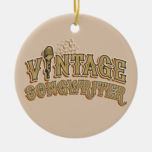 Fun Songwriter Lyricist Novelty Typografy Keramik Ornament (Vorne)