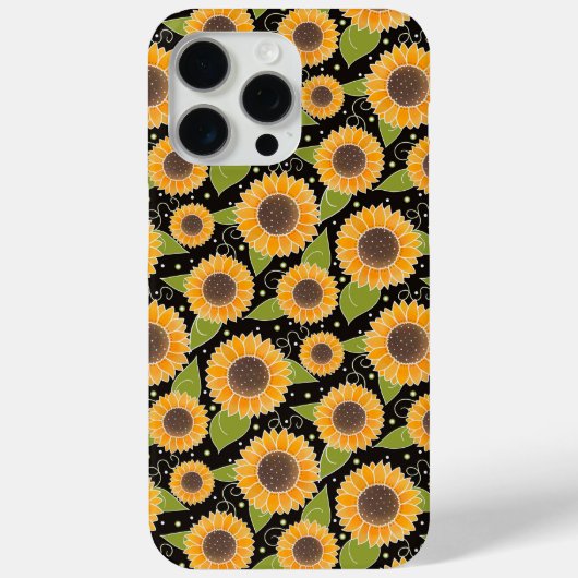 Fun Sonnenblume Gelbes Schwarzes Muster Case-Mate iPhone Hülle (Rückseite)