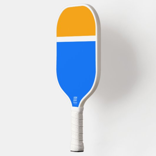 Fun Sonnenhellgelber Top Nautic Blue Block Pickleball Schläger (Links)