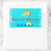 Fun South Beach, Florida Rechteckiger Aufkleber (Tasche)