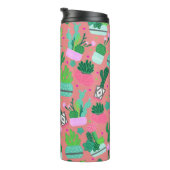 Fun Southwestern Niedlich Girly Pink Cactus Patter Thermosbecher (Nach rechts gedreht)