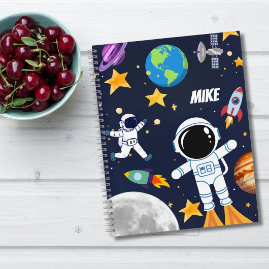 Fun Space Astronaut Planet, Niedliche Kinderskizze Notizblock