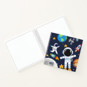 Fun Space Astronaut Planet, Niedliche Kinderskizze Notizblock (Innenseite)
