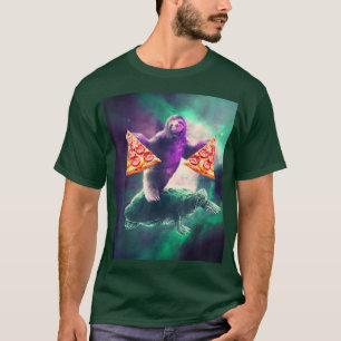 Fun Space Sloth mit Pizza Riding Turtle 68 254 T-Shirt