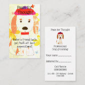 Fun Spaniel Hund Walking Hund Grooming Referration Visitenkarte (Vorne/Hinten)