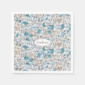 Fun Spaß Blue Mum Serviette (Vorderseite)