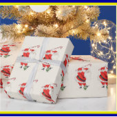 Fun Spaß Retro Santa Plays Golf Geschenkpapier