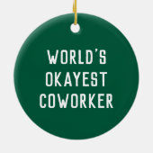 Fun Spaß Welts beste Arbeiter-Moderne Keramik Ornament (Hinten)