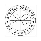 Fun Special Delivery No Peeking Kraft Papier Paket Gummistempel (Prägung)